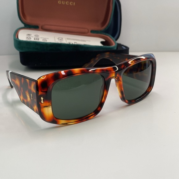 New Authentic Gucci GG1080S 003 Eyewear Rectangular Frame Sunglasses - Picture 5 of 15